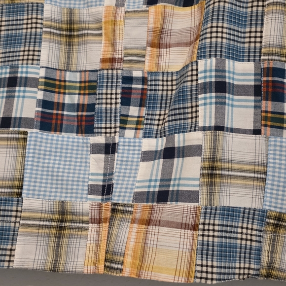 VTG Y2K Faded Glory Patchwork Plaid Mini Skirt Skort Madras Preppy Cotton SZ 10 - Picture 5 of 13